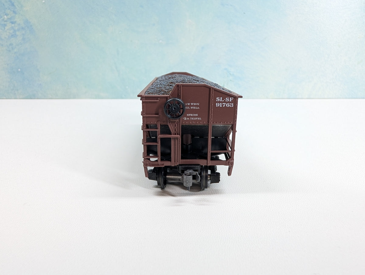 USED Athearn HO Scale 2 Bay Hopper w/ Load Frisco SLSF #91763