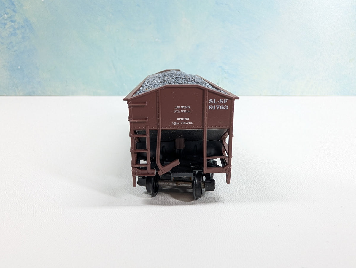 USED Athearn HO Scale 2 Bay Hopper w/ Load Frisco SLSF #91763