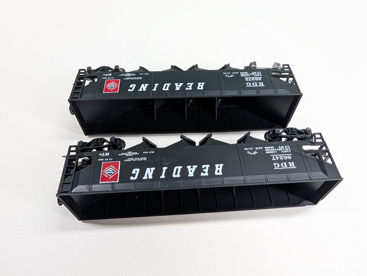 USED Athearn HO Scale Quad Hoppers Reading RDG #86273, 86247 Bev-Bel (2 pcs)