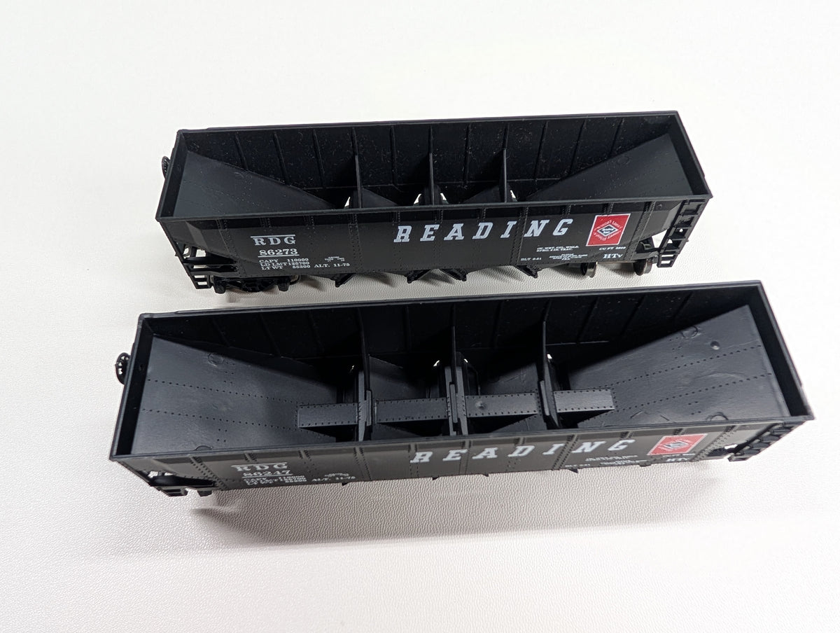 USED Athearn HO Scale Quad Hoppers Reading RDG #86273, 86247 Bev-Bel (2 pcs)