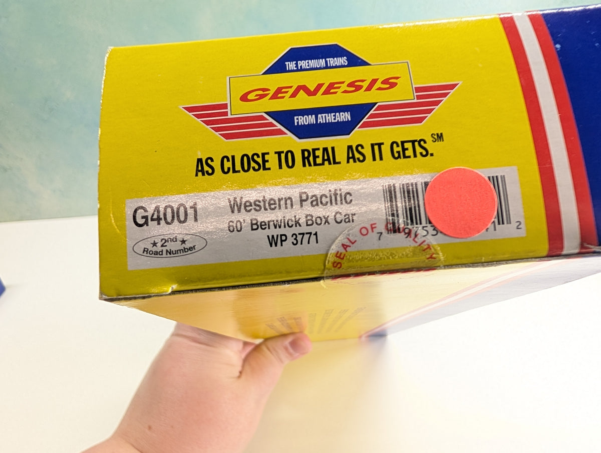 Athearn Genesis G4001 HO Scale 60' Berwick Box Car Western Pacific WP #3771