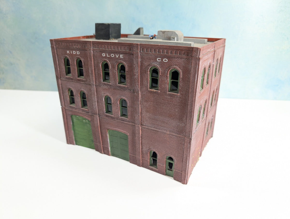 USED DPM HO Scale Kidd Glove Co., Large Brick Warehouse