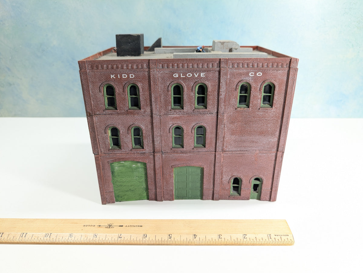 USED DPM HO Scale Kidd Glove Co., Large Brick Warehouse
