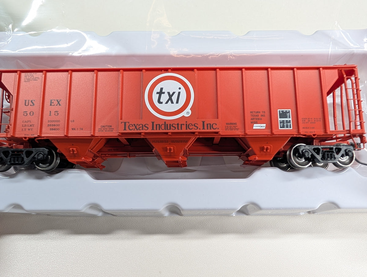 Tangent #35164-01 HO Scale PS-2 2929 Covered Hopper Texas Industries USEX #5015 Metal Wheels