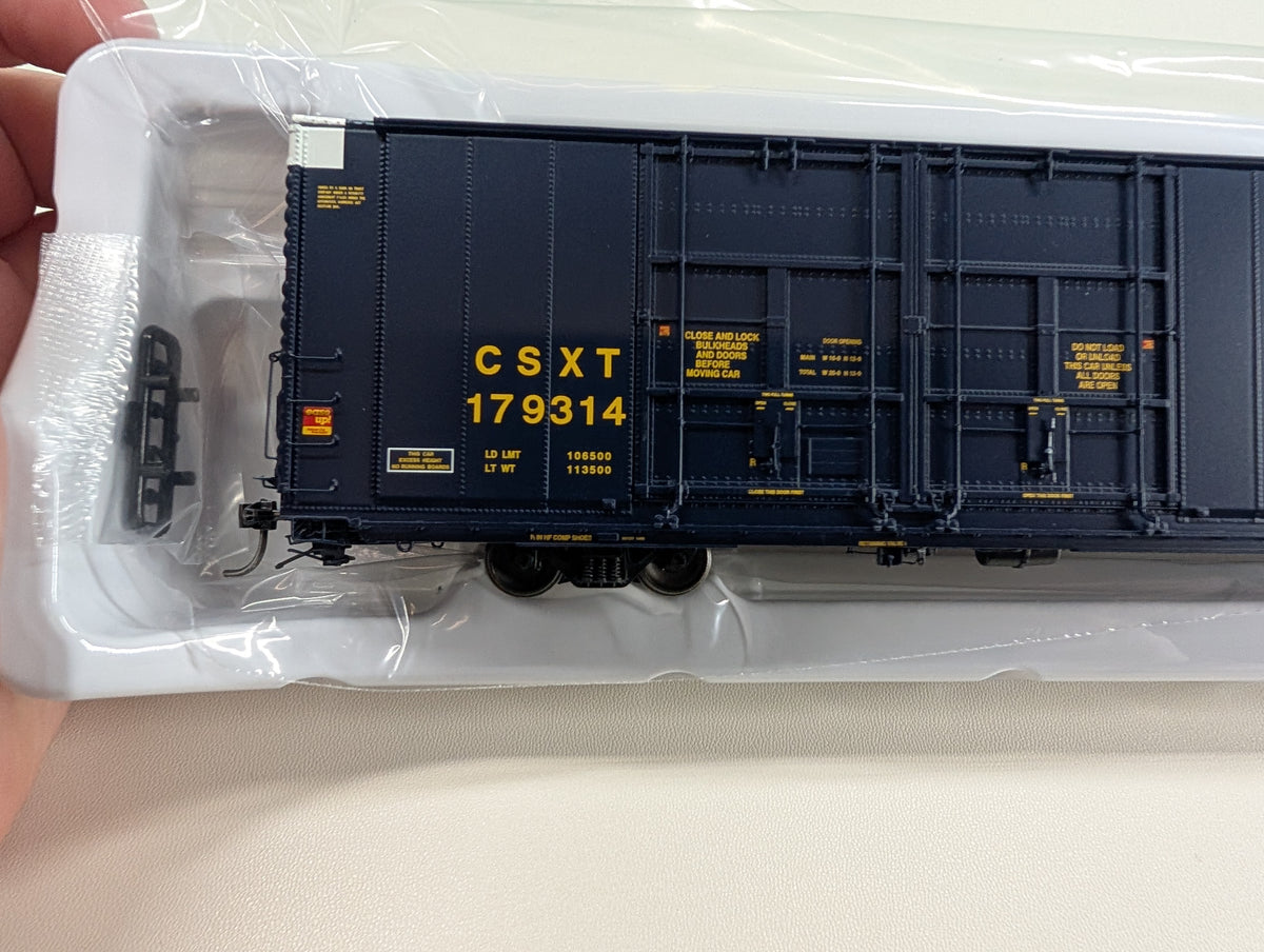 Tangent #25517-03 HO Scale 86' HI-Cube Quad Plug Door Box Car CSX CSXT #179314 Metal Wheels