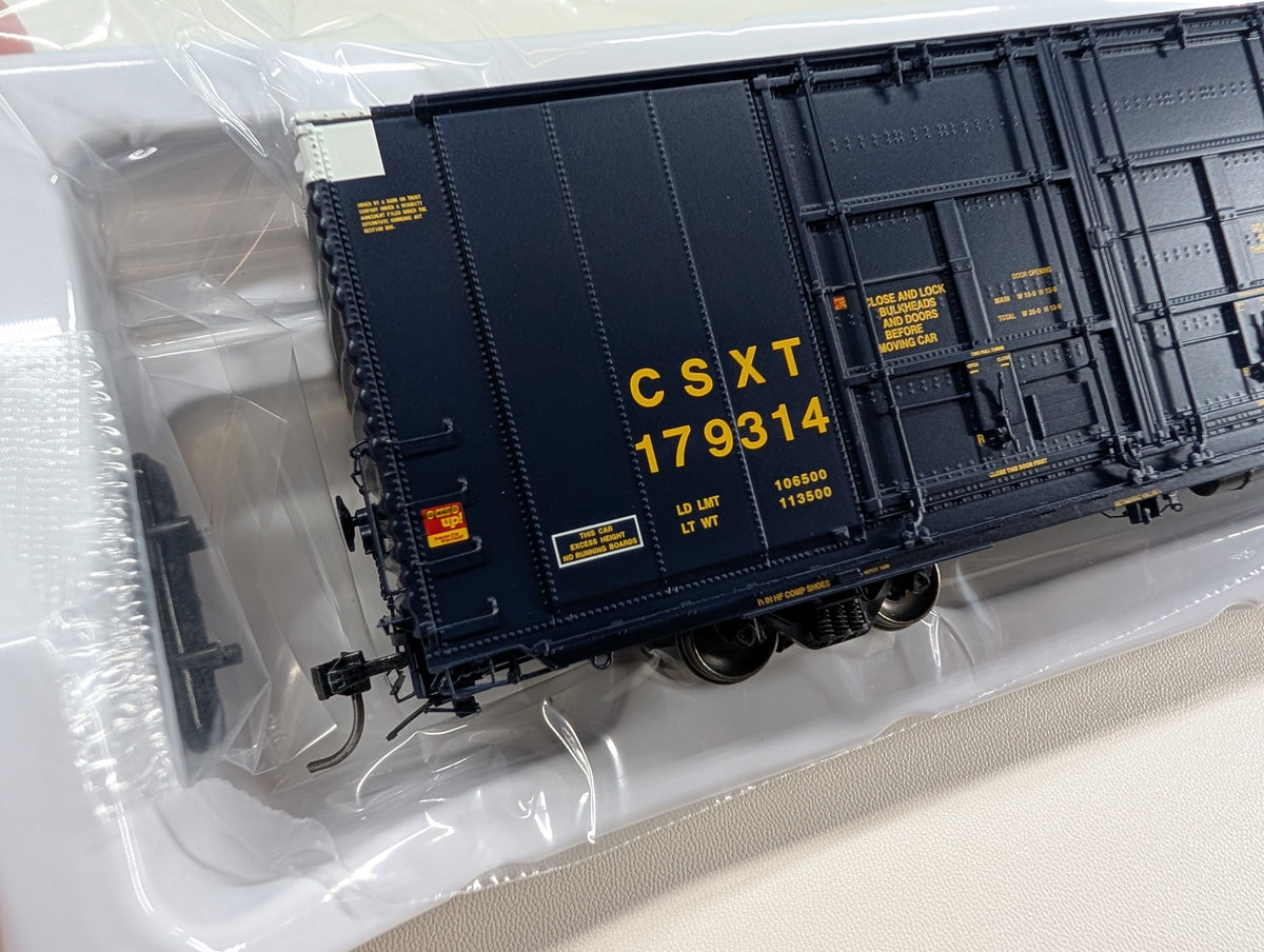 Tangent #25517-03 HO Scale 86' HI-Cube Quad Plug Door Box Car CSX CSXT #179314 Metal Wheels