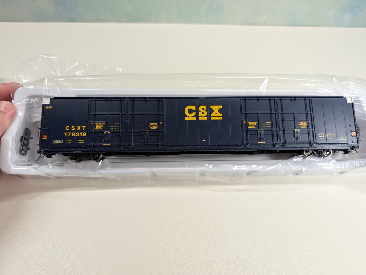 Tangent #25517-04 HO Scale 86' HI-Cube Quad Plug Door Box Car CSX CSXT #179319 Metal Wheels