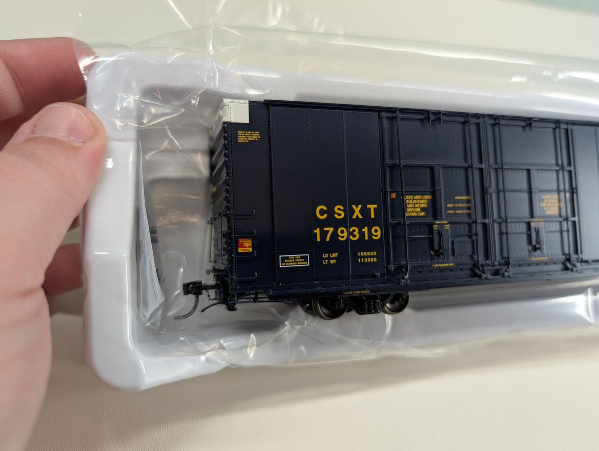 Tangent #25517-04 HO Scale 86' HI-Cube Quad Plug Door Box Car CSX CSXT #179319 Metal Wheels