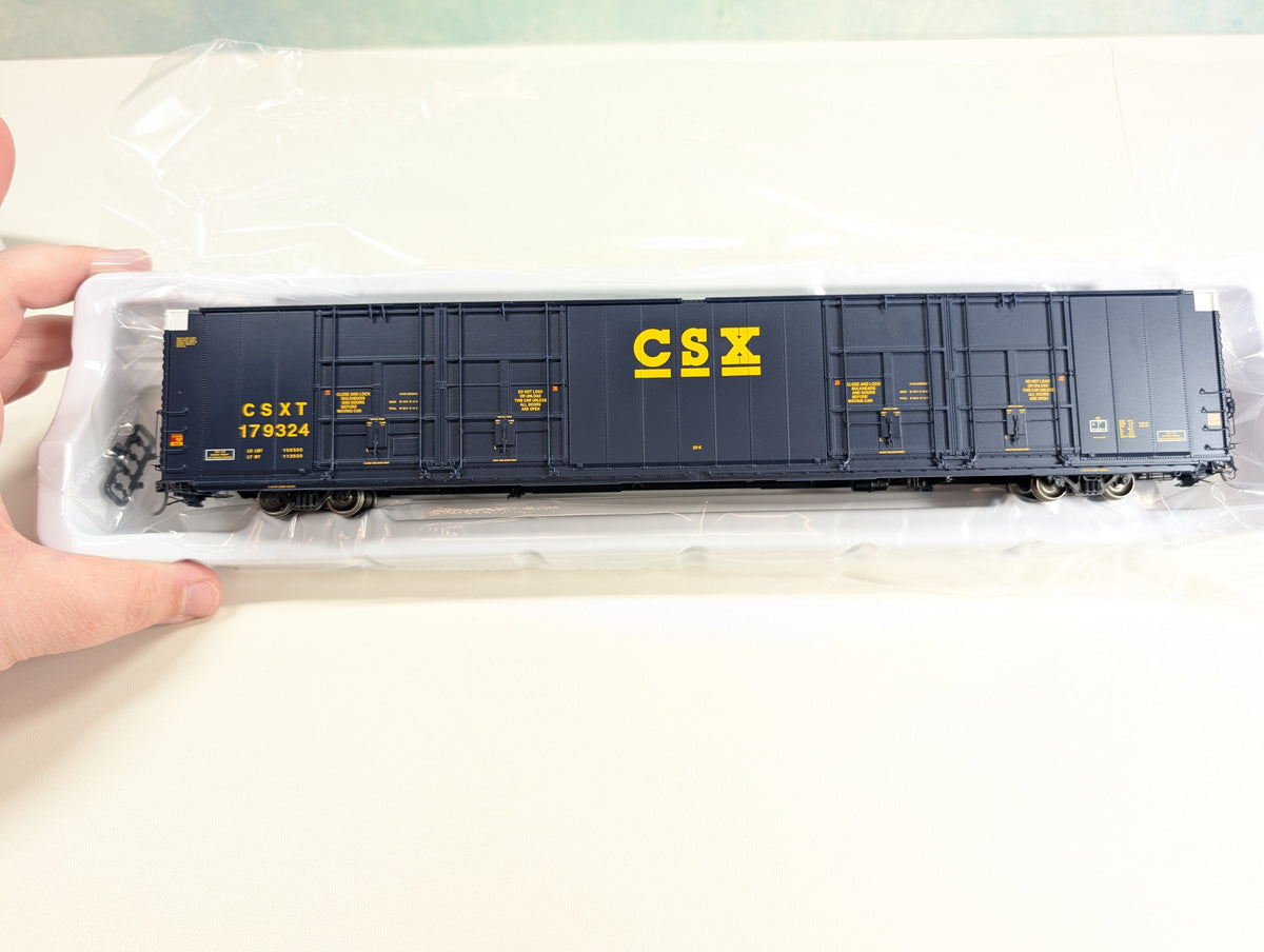 Tangent #25517-05 HO Scale 86' HI-Cube Quad Plug Door Box Car CSX CSXT #179324 Metal Wheels