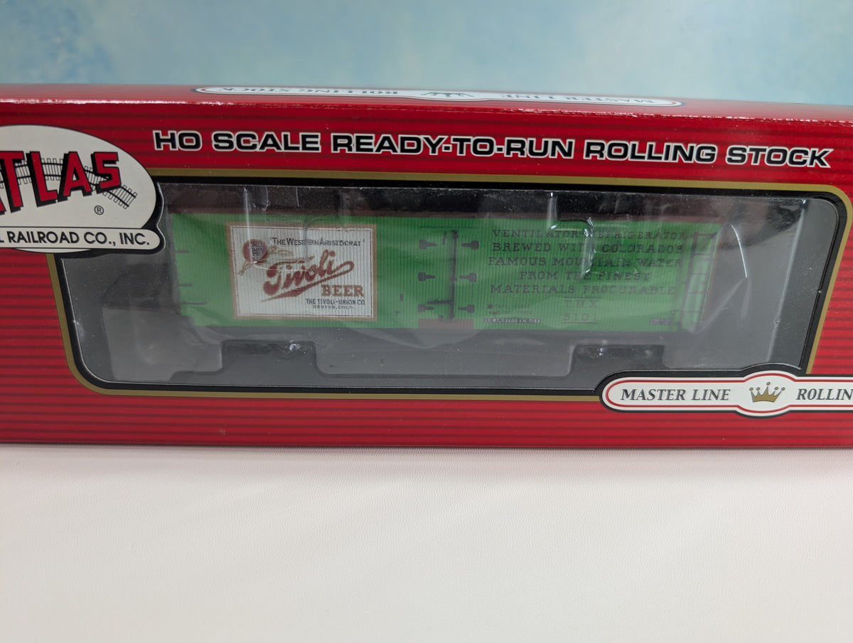 Atlas 20001475 HO Scale 40' Wood Reefer Tivoli Beer TUX #5101 Metal Wheels