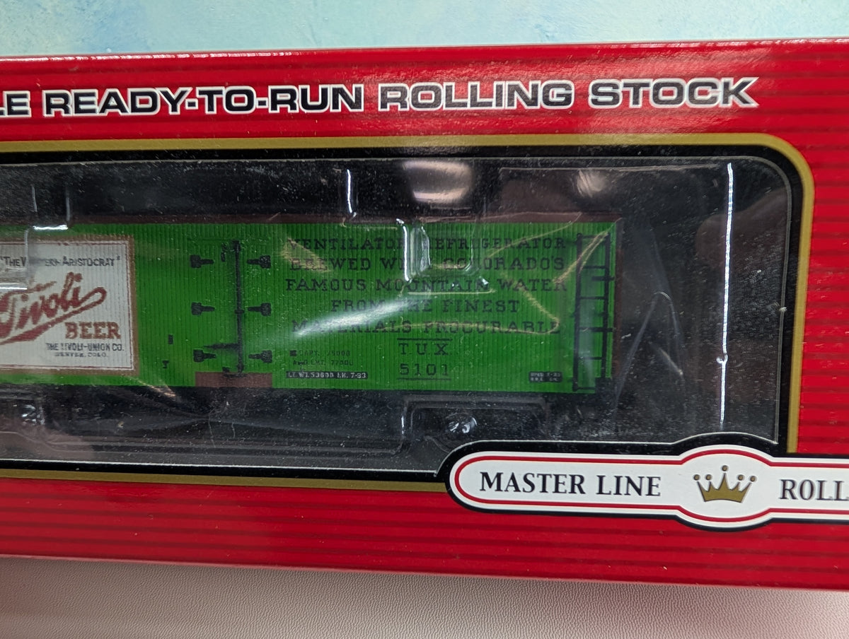 Atlas 20001475 HO Scale 40' Wood Reefer Tivoli Beer TUX #5101 Metal Wheels