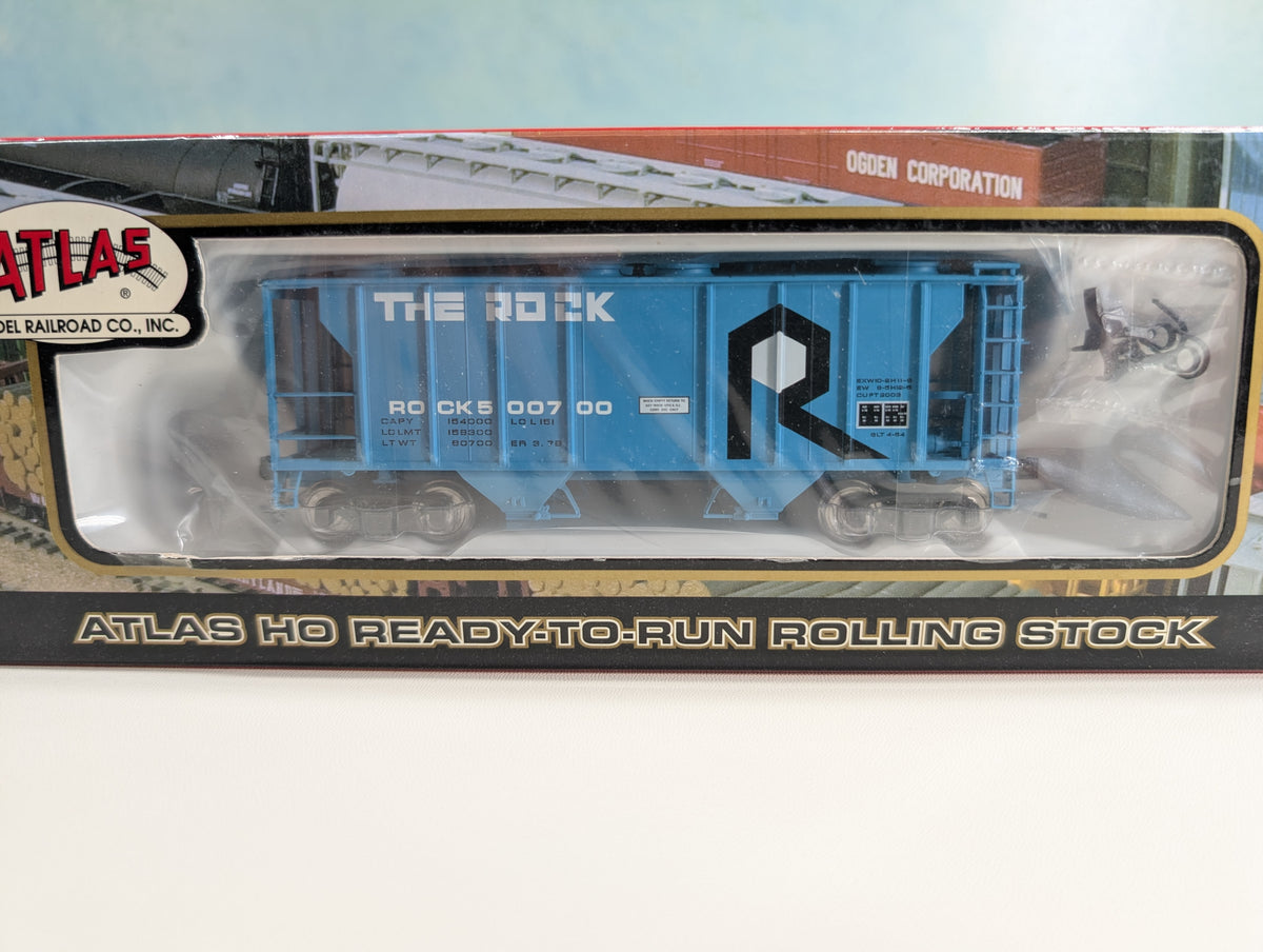 Atlas #1843-1 HO Scale PS-2 Covered Hopper Rock Island #500700 Metal Wheels