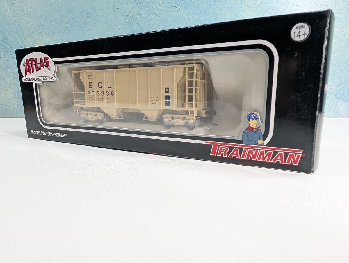 Atlas Trainman 17208 HO Scale PS-2 Covered Hopper Seaboard Coast Line SCL #203336 Metal Wheels