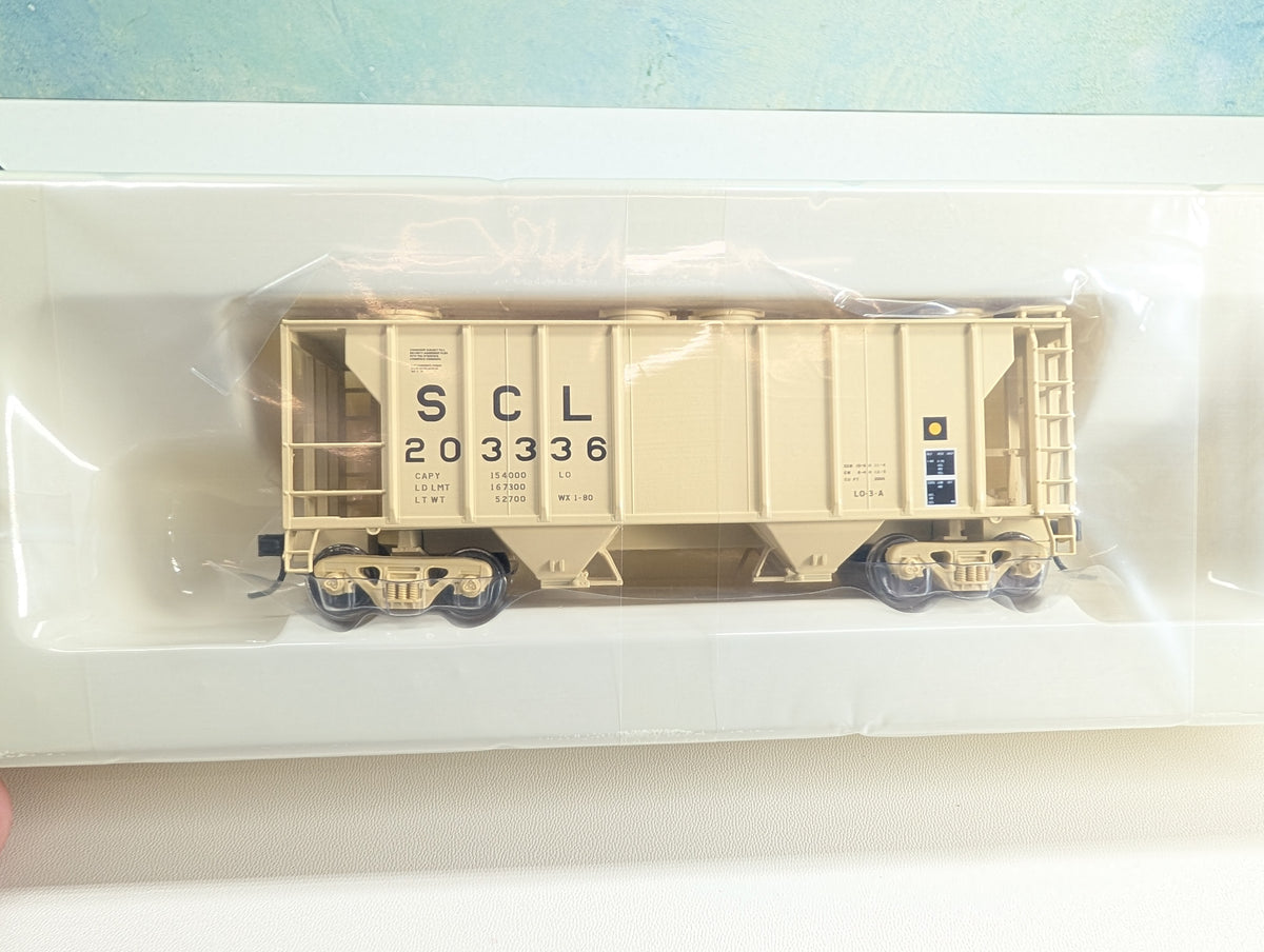 Atlas Trainman 17208 HO Scale PS-2 Covered Hopper Seaboard Coast Line SCL #203336 Metal Wheels