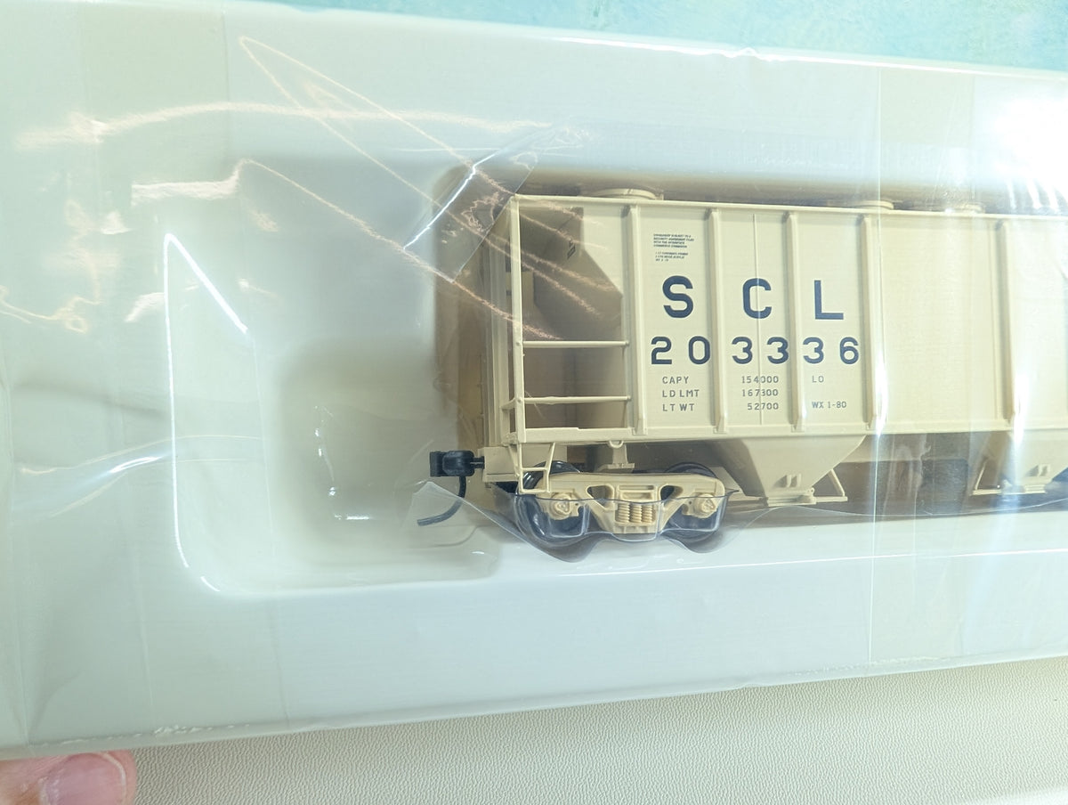 Atlas Trainman 17208 HO Scale PS-2 Covered Hopper Seaboard Coast Line SCL #203336 Metal Wheels