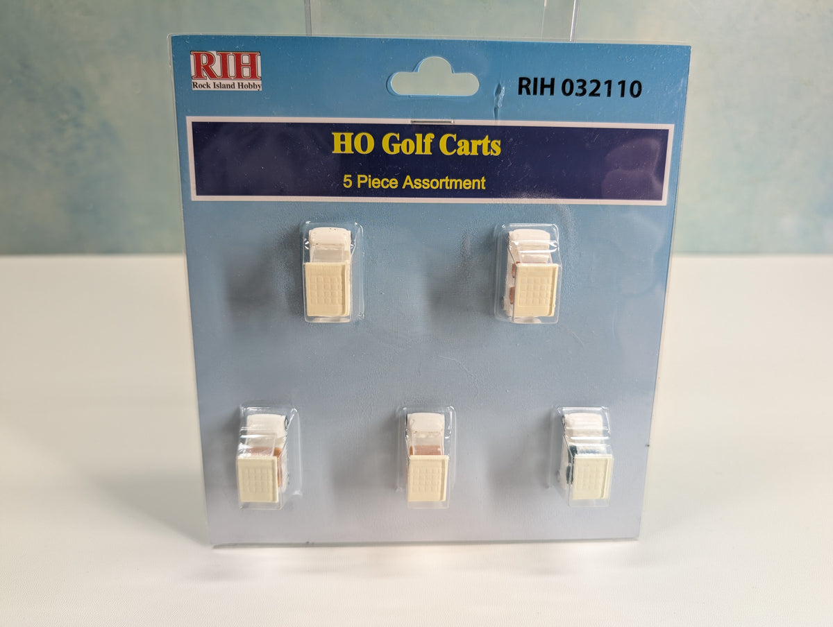 Rock Island Hobby 32110 HO Scale Lot of 5 Golf Carts (5 pcs)