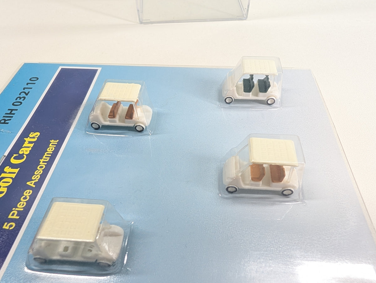 Rock Island Hobby 32110 HO Scale Lot of 5 Golf Carts (5 pcs)