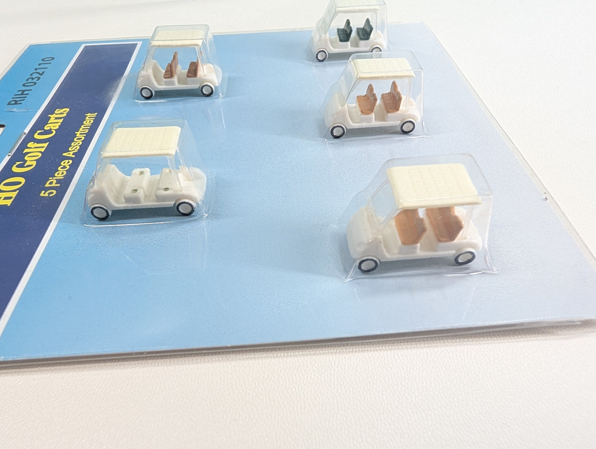 Rock Island Hobby 32110 HO Scale Lot of 5 Golf Carts (5 pcs)