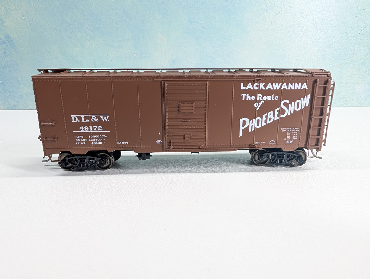 Intermountain HO Scale 40' Box Car Delaware, Lackawanna & Western Railroad DL&W #49172 Metal Wheels
