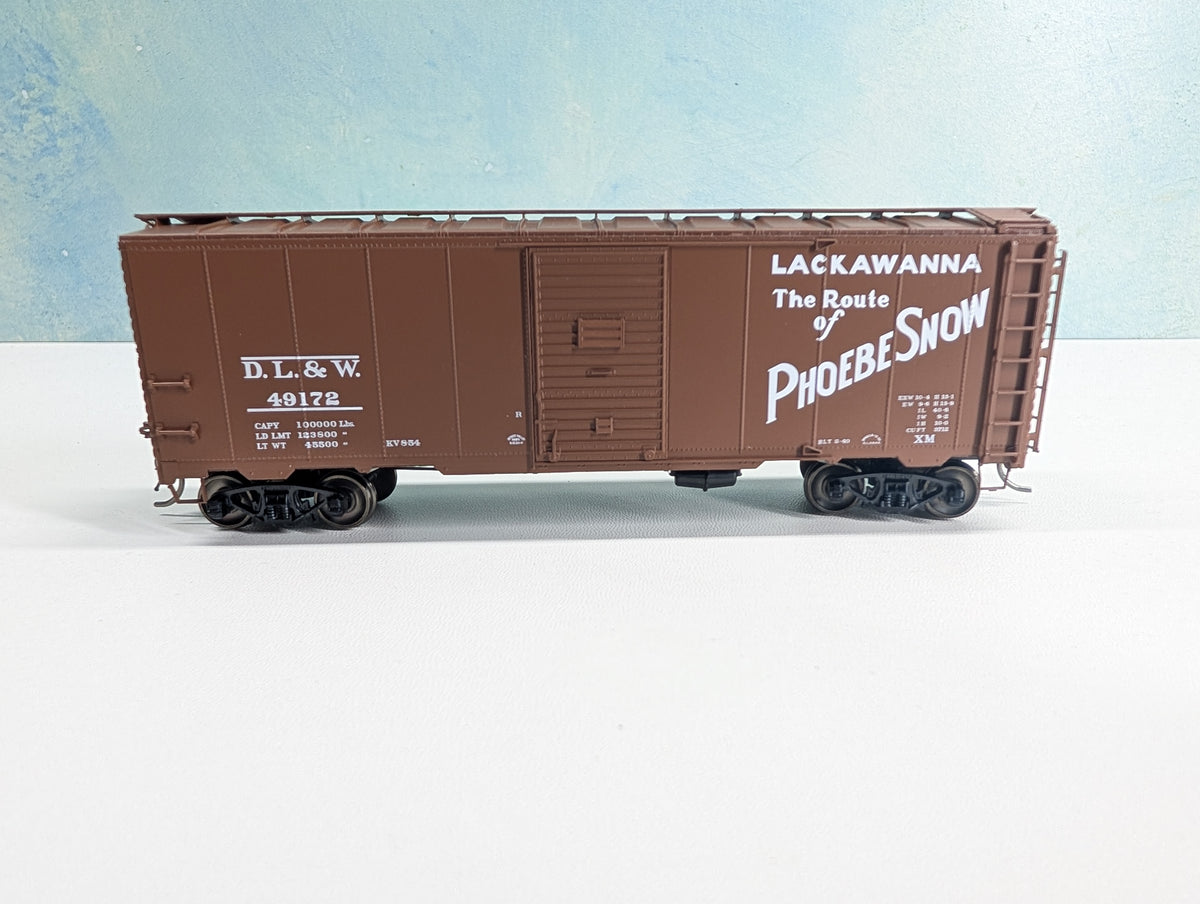 Intermountain HO Scale 40' Box Car Delaware, Lackawanna & Western Railroad DL&W #49172 Metal Wheels