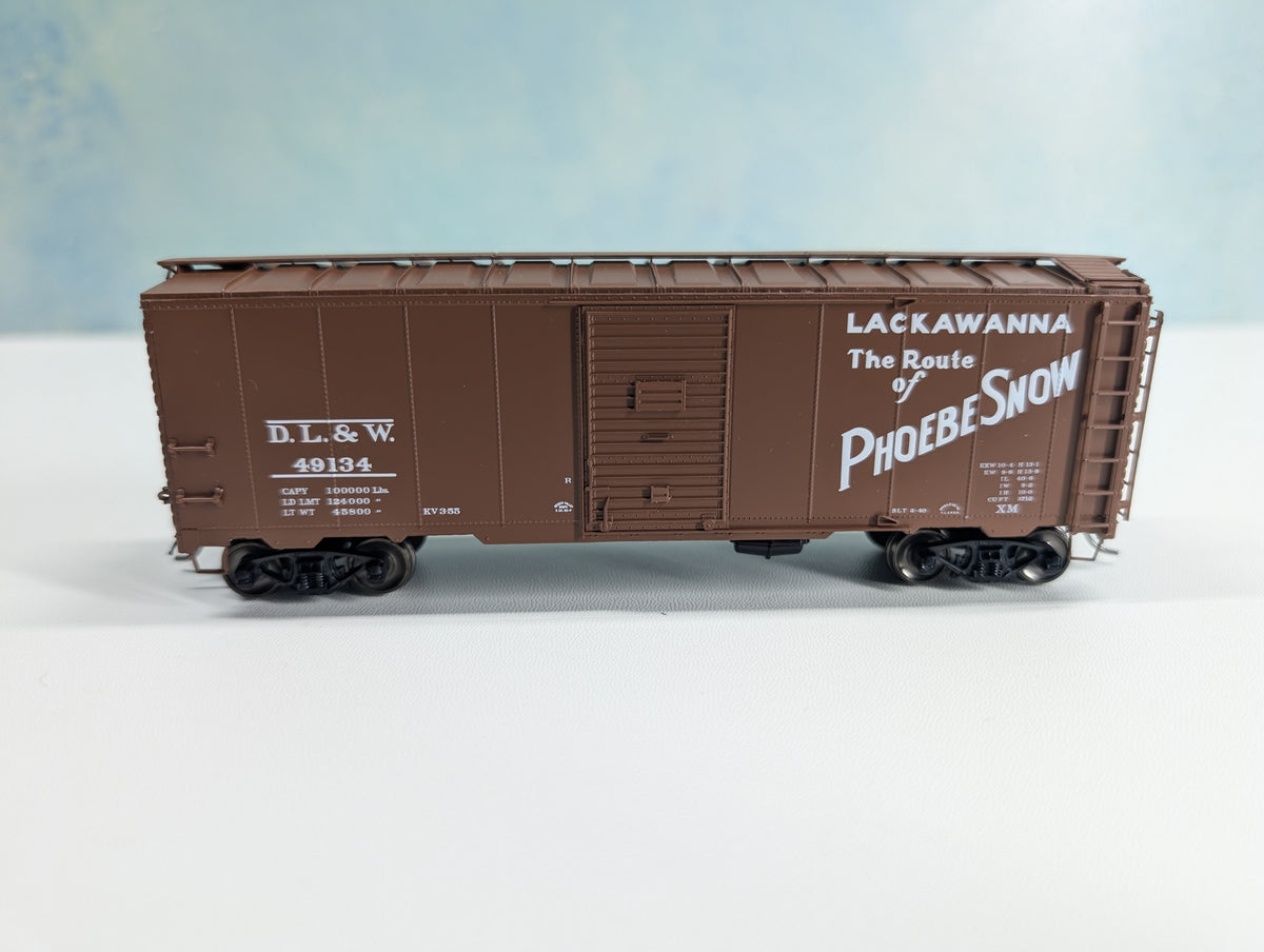 Intermountain HO Scale 40' Box Car Delaware, Lackawanna & Western Railroad DL&W #49134 Metal Wheels
