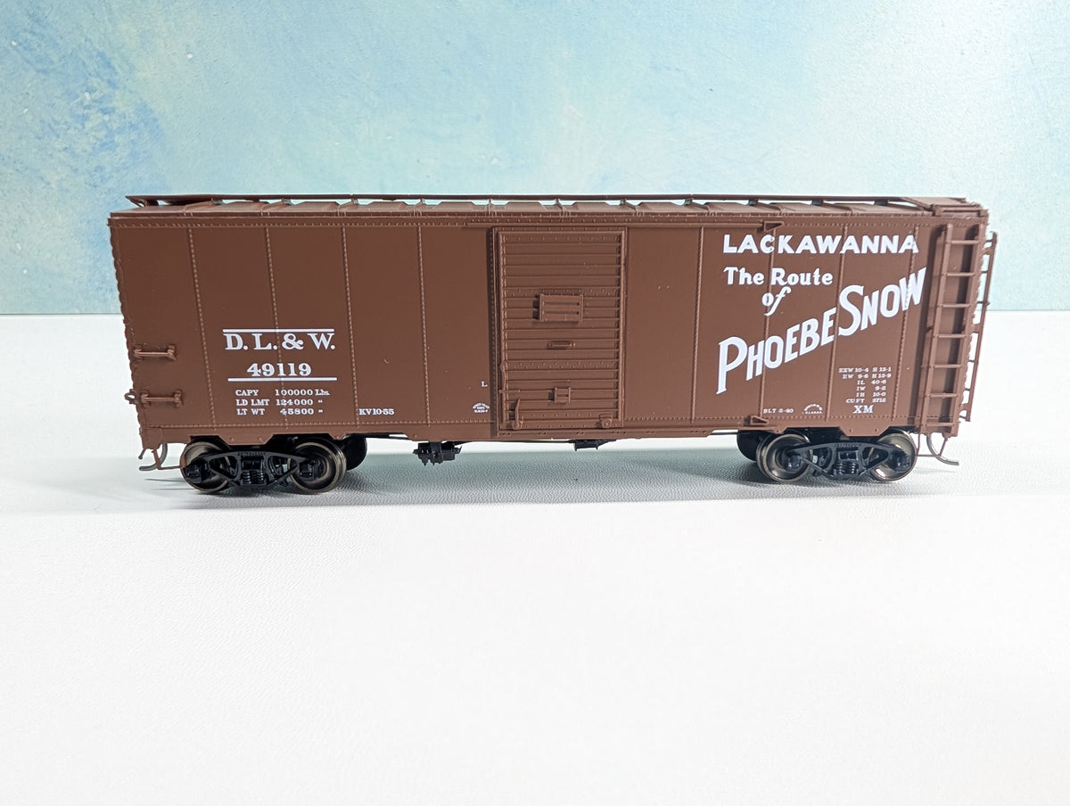 Intermountain HO Scale 40' Box Car Delaware, Lackawanna & Western Railroad DL&W #49119 Metal Wheels