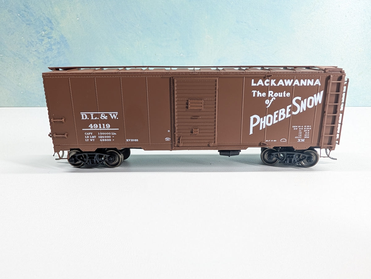 Intermountain HO Scale 40' Box Car Delaware, Lackawanna & Western Railroad DL&W #49119 Metal Wheels