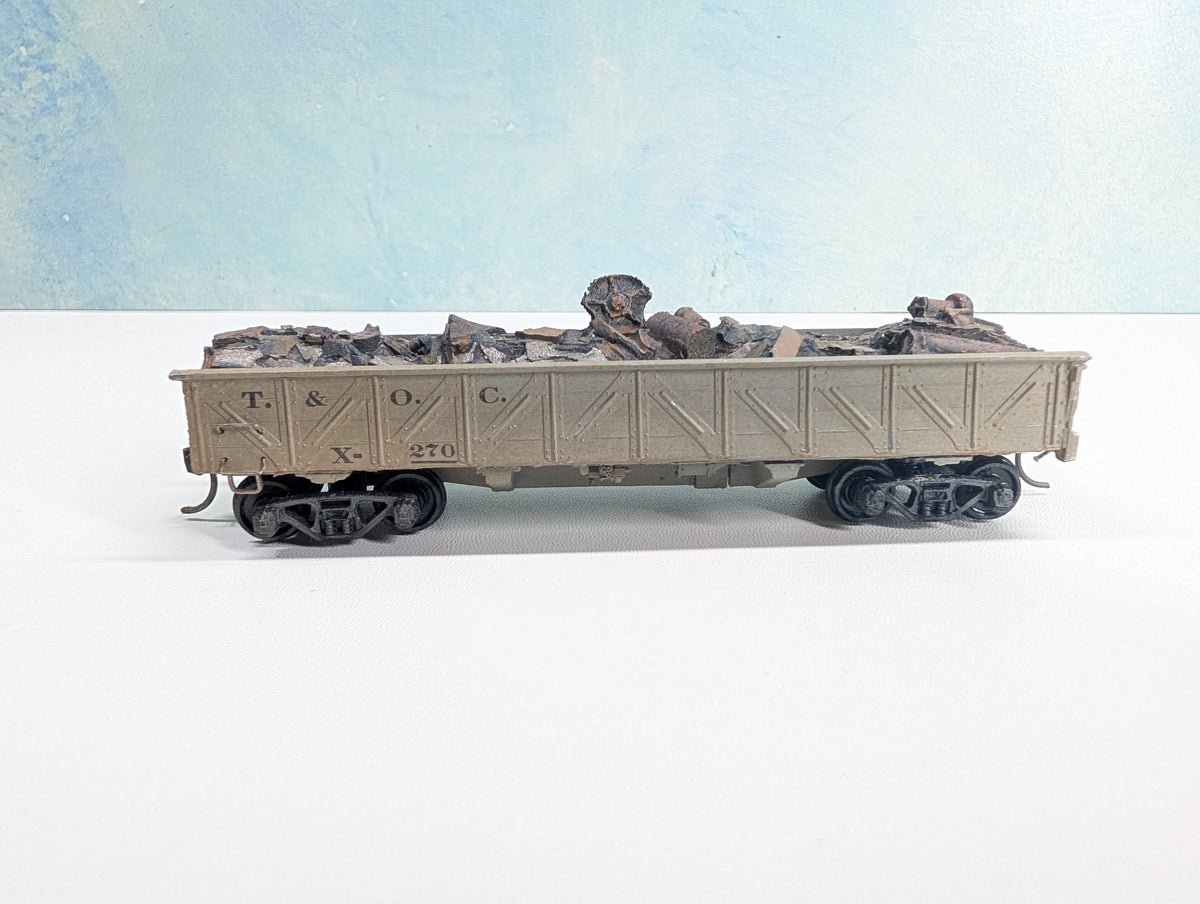 USED HO Scale Gondola w/ Scrap Load Toledo & Ohio Central T&OC #X-270