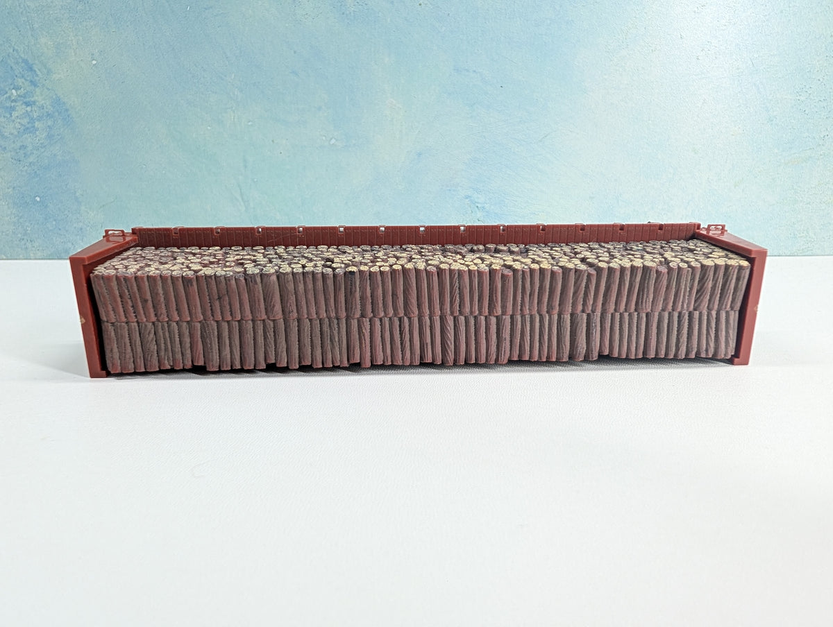 USED Revell HO Scale Bulkhead Flat Car w/ Load Atlantic Coast Line ACL #4150