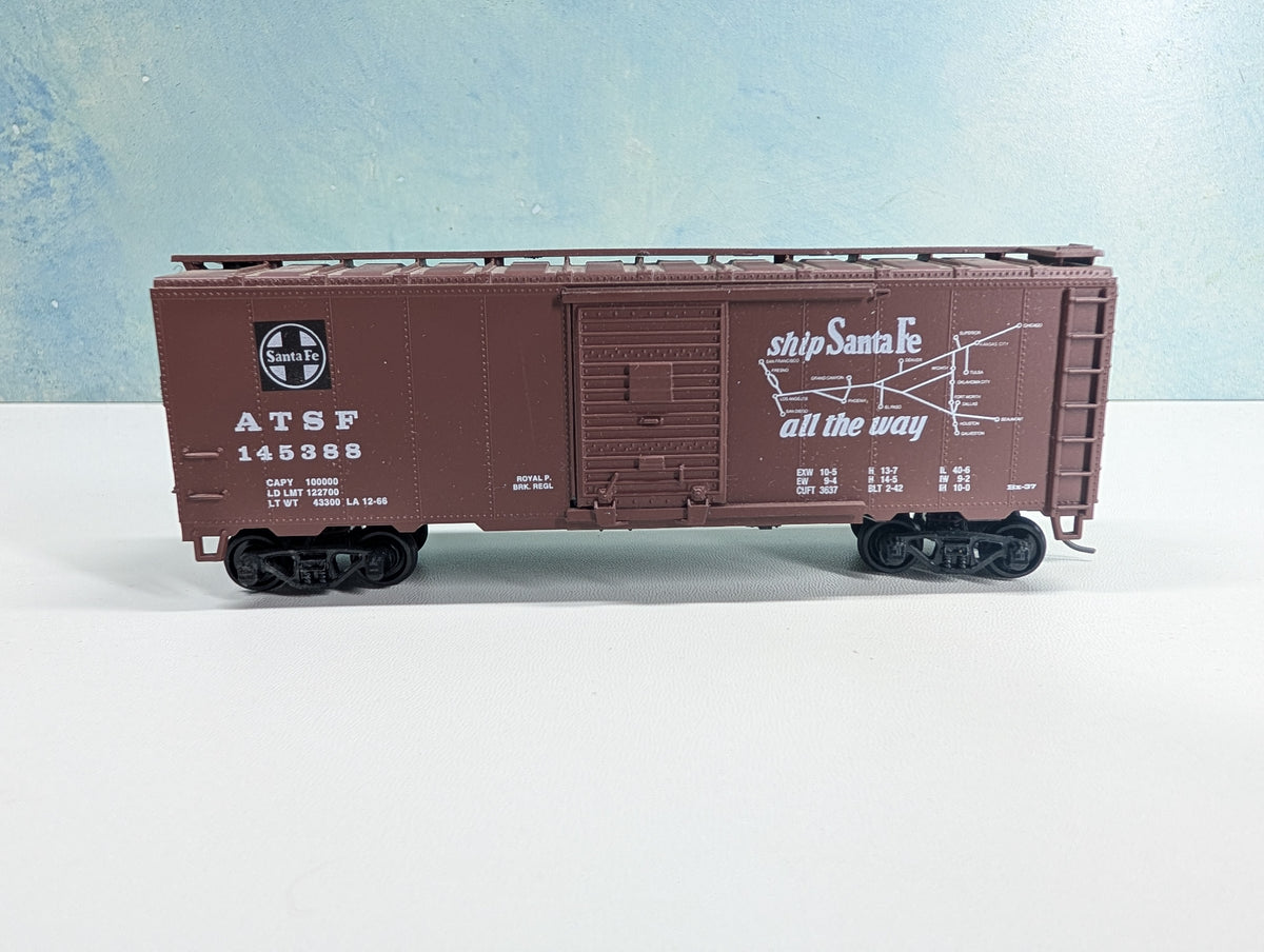 USED Athearn HO Scale 40' Box Car Santa Fe ATSF #145388