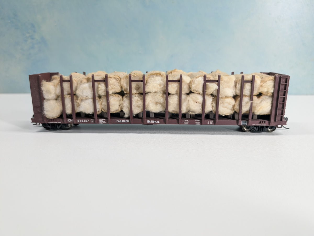 USED Walthers HO Scale Pulpwood Flat Car w/ Custom Load Canadian National CN #615357 Metal Wheels