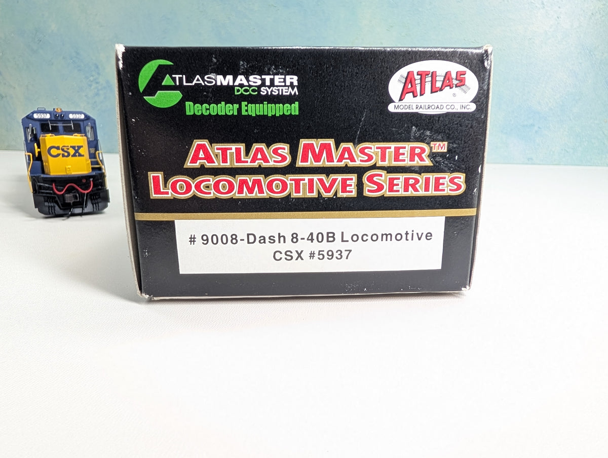 Atlas Master 9008 HO Scale Dash 8-40B Diesel Locomotive CSX #5937 Runs Great DC/DCC