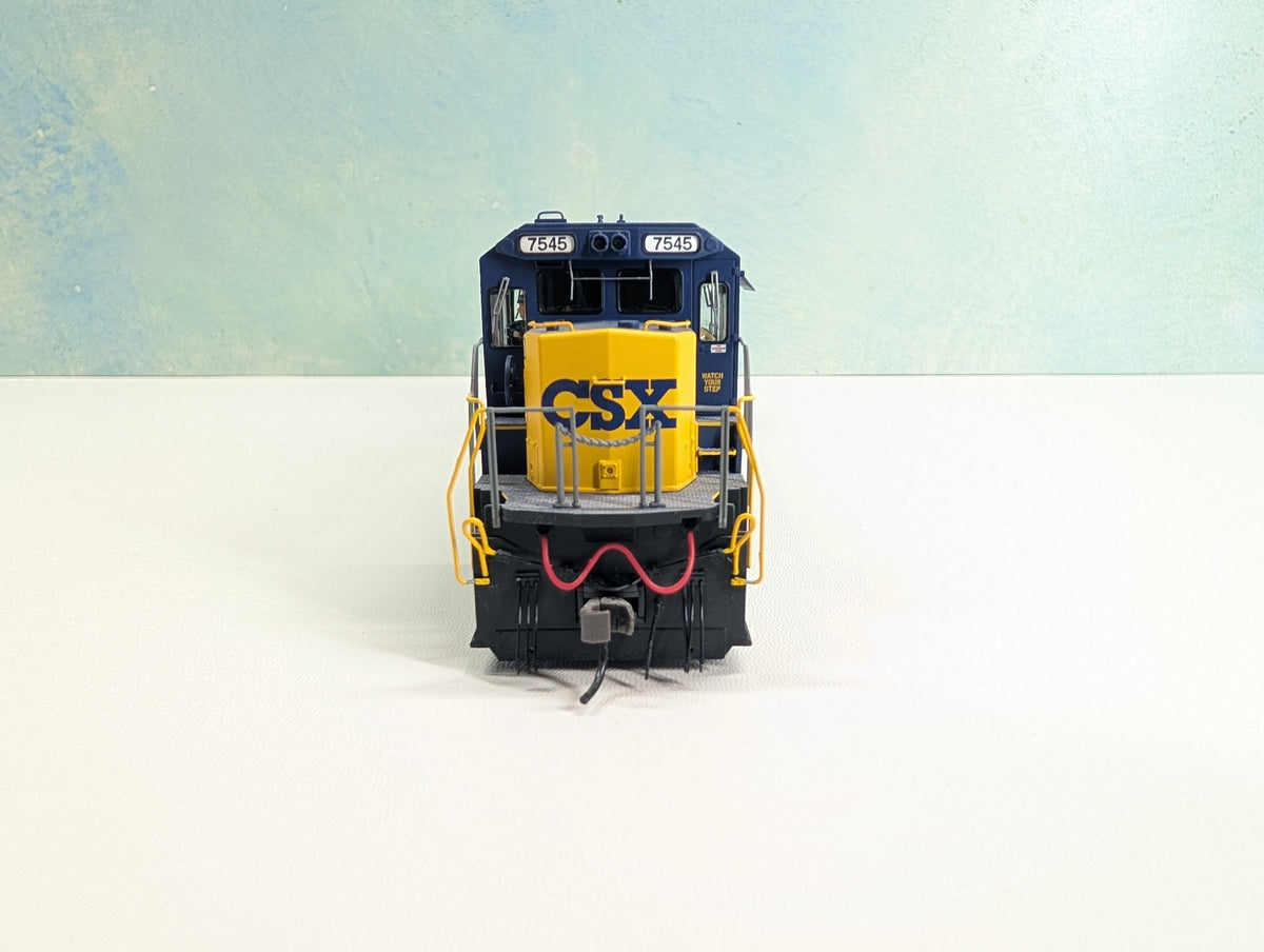 Atlas Master 7611 HO Scale Dash 8-40C Diesel Locomotive CSX #7545 Runs Great Silver DCC Ready