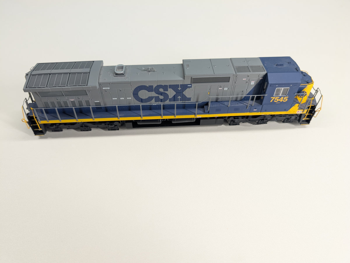 Atlas Master 7611 HO Scale Dash 8-40C Diesel Locomotive CSX #7545 Runs Great Silver DCC Ready