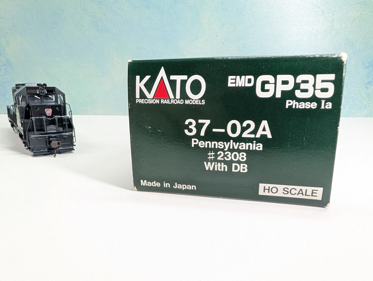 KATO #37-02A HO Scale EMD GP35 Ph 1a Diesel Locomotive Pennsylvania PRR #2308 DB - Runs Great DC