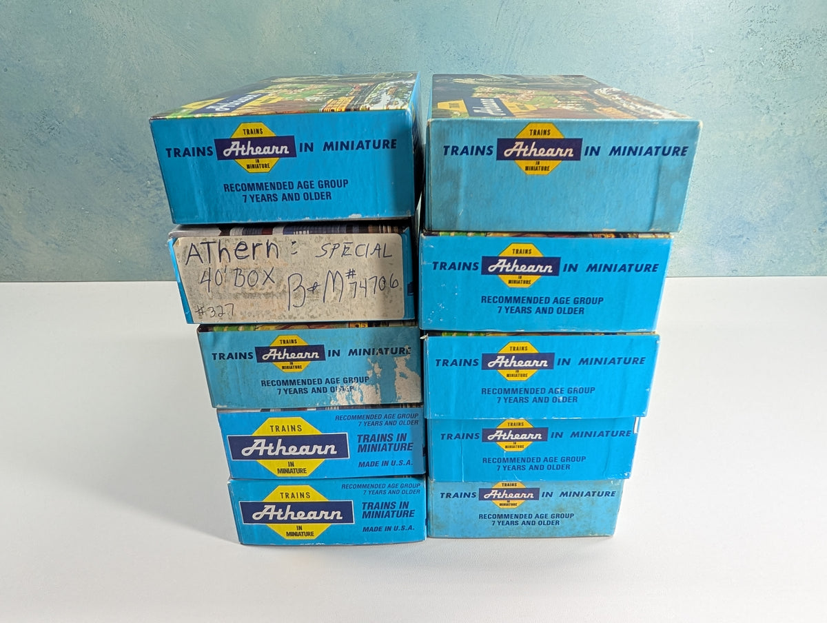 USED Athearn HO Scale Lot of Empty Train Boxes for Storage (10 pcs)