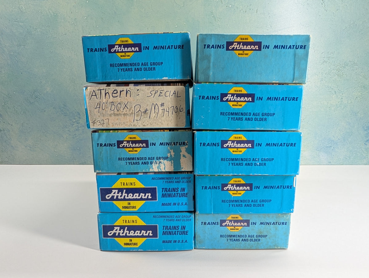USED Athearn HO Scale Lot of Empty Train Boxes for Storage (10 pcs)