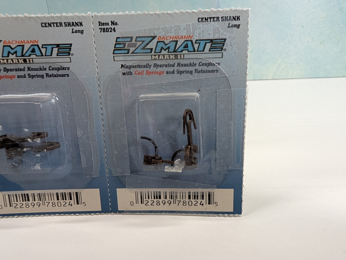 Bachmann 78024 HO Scale Center Shank, Long E-Z Mate Couplers (4 pcs)