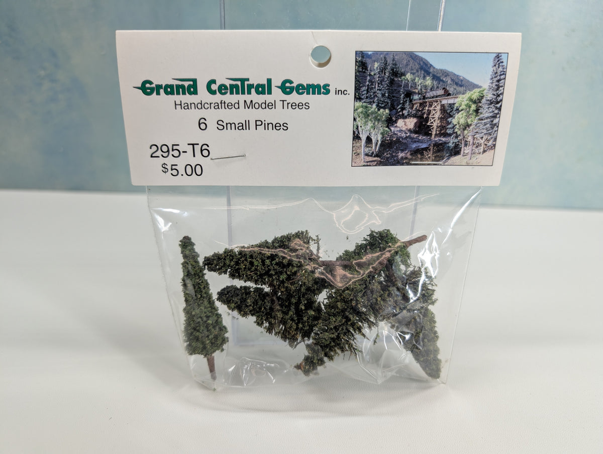 Grand Central Gems T-6 HO Scale 6 Small Pine Trees