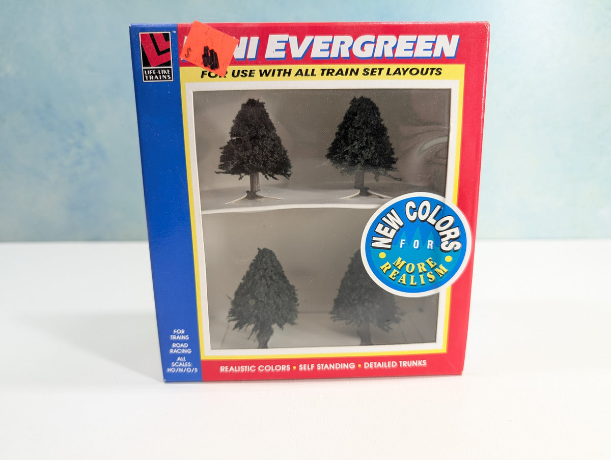 Life-Like 1941 HO Scale Mini Evergreen Trees (4 pcs)