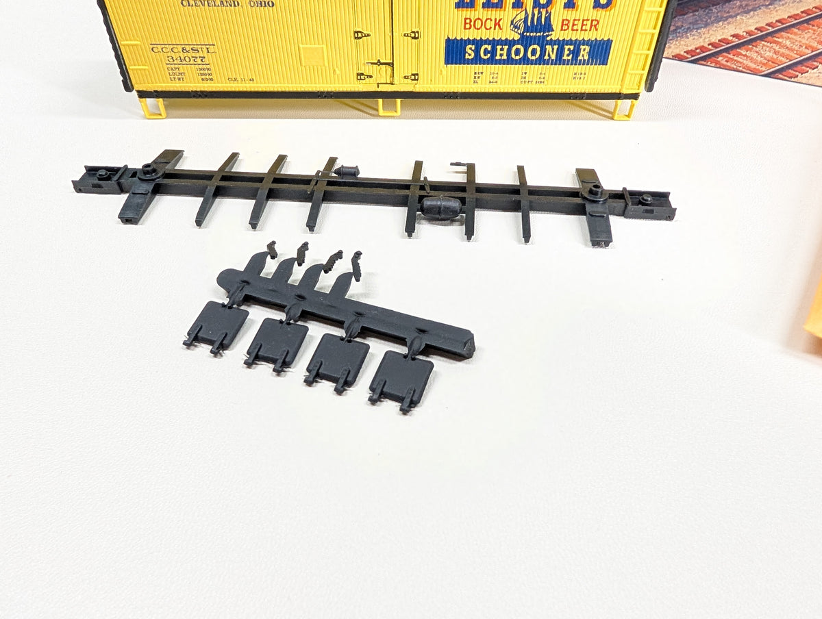 Athearn HO Scale 40' Reefer Box Car Leisy's Beer CCC&StL #34077 Greenway Products Custom KIT