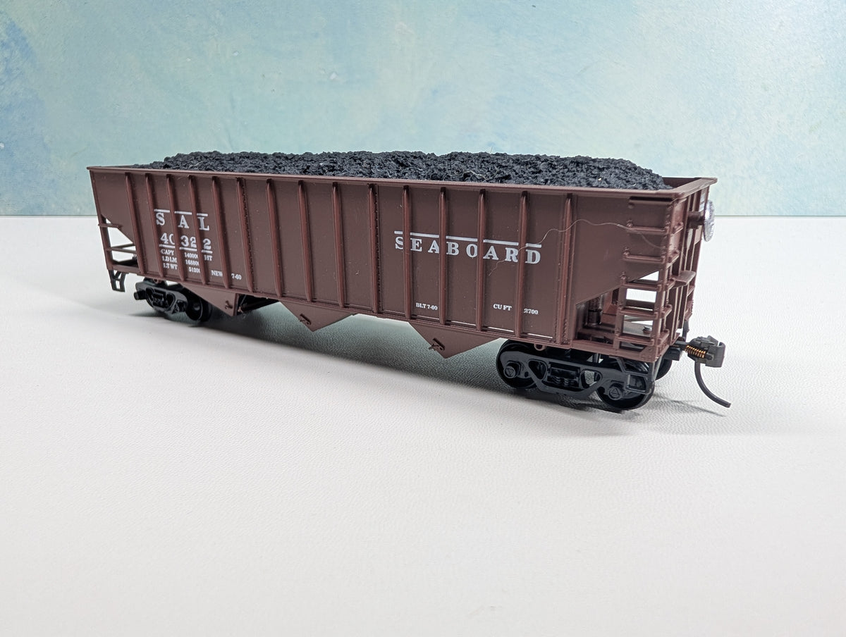 USED Stewart Hobbies HO Scale Hopper w/ Coal Load Seaboard SAL #40322