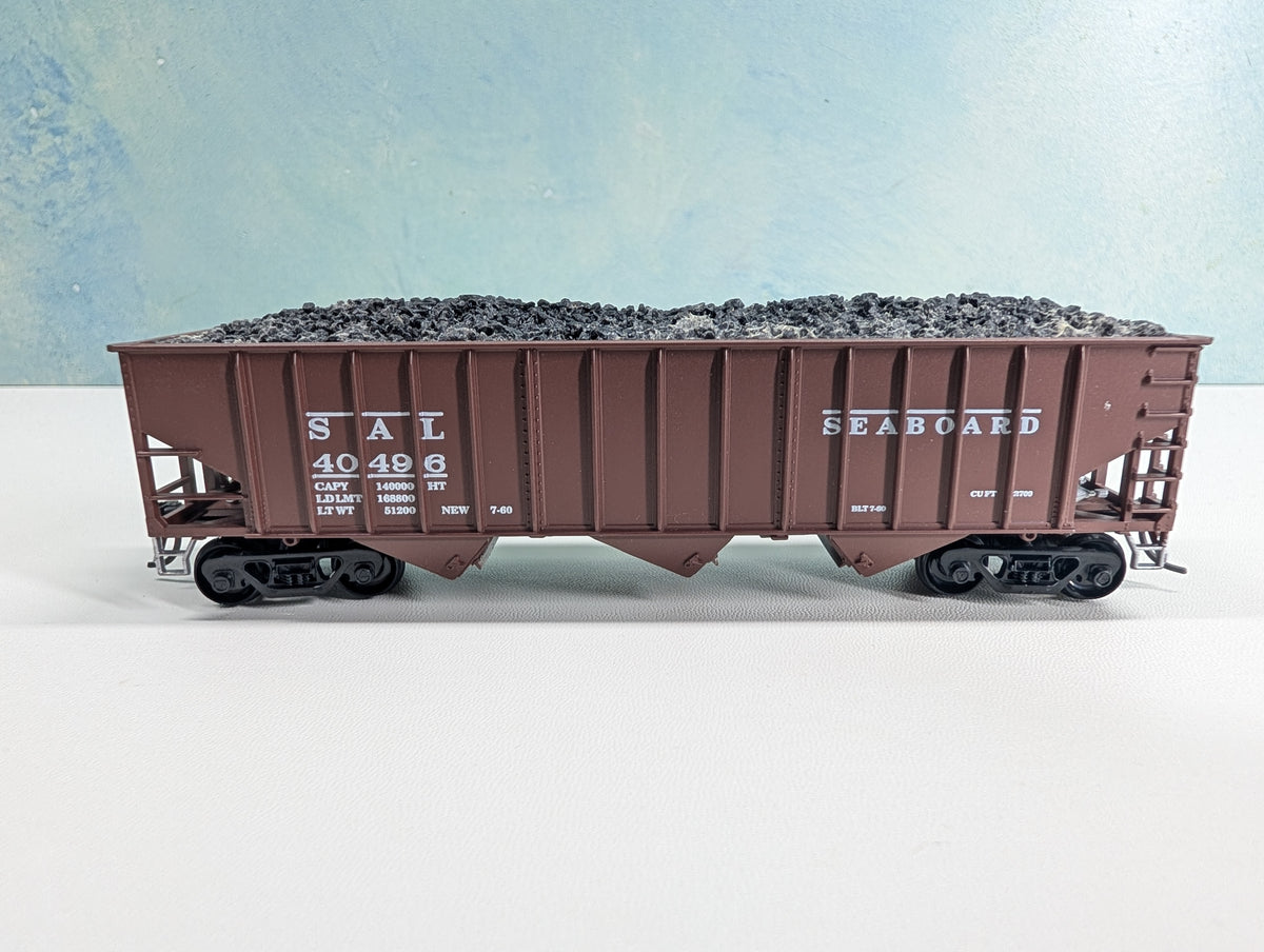 USED Stewart Hobbies HO Scale Hopper w/ Coal Load Seaboard SAL #40496