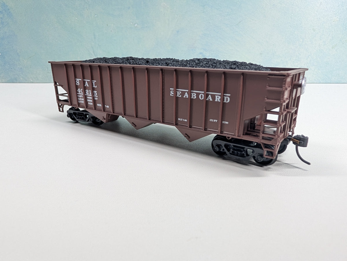 USED Stewart Hobbies HO Scale Hopper w/ Coal Load Seaboard SAL #40215