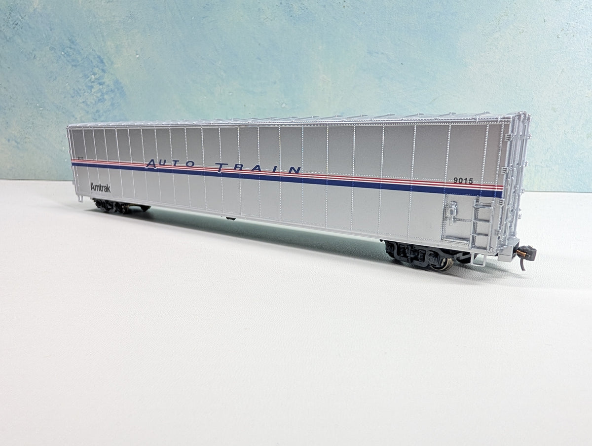 USED Walthers HO Scale 75' Auto Train, Auto Carrier Amtrak #9015 Metal Wheels