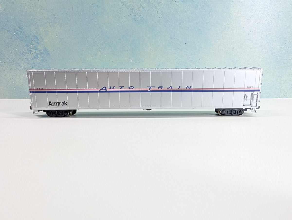 USED Walthers HO Scale 75' Auto Train, Auto Carrier Amtrak #9015 Metal Wheels
