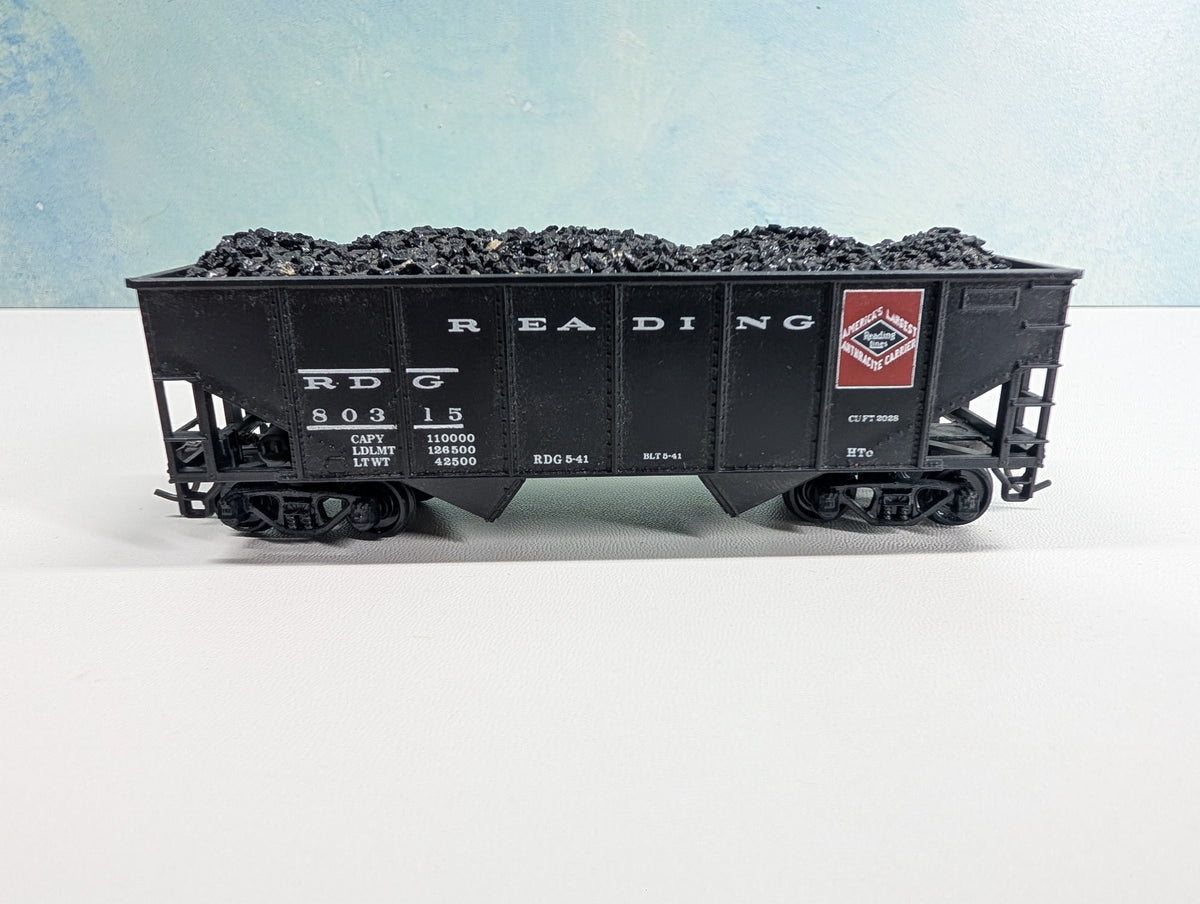 USED Athearn HO Scale Hopper w/ Coal Load Reading RDG #80315