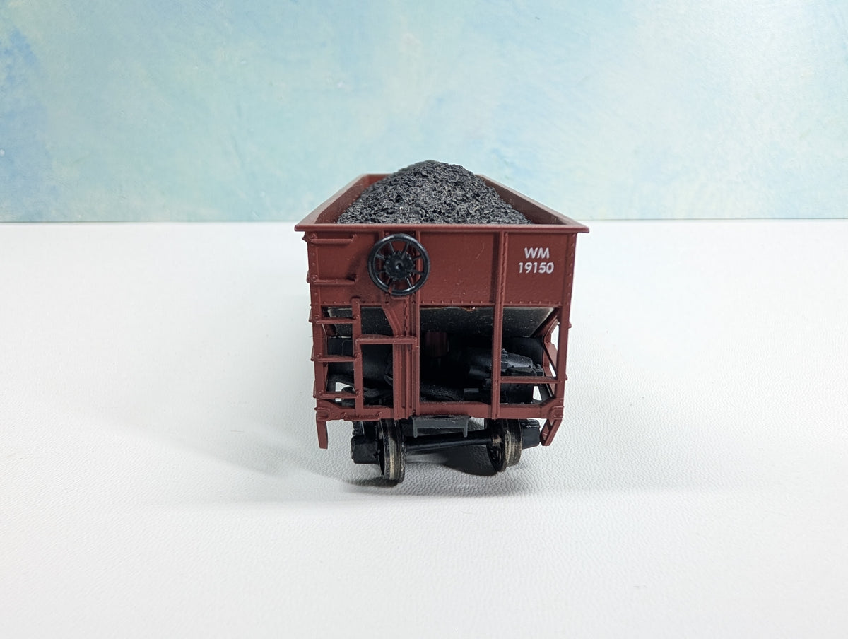 USED Athearn HO Scale Hopper w/ Coal Load Western Maryland WM #19150 Metal Wheels