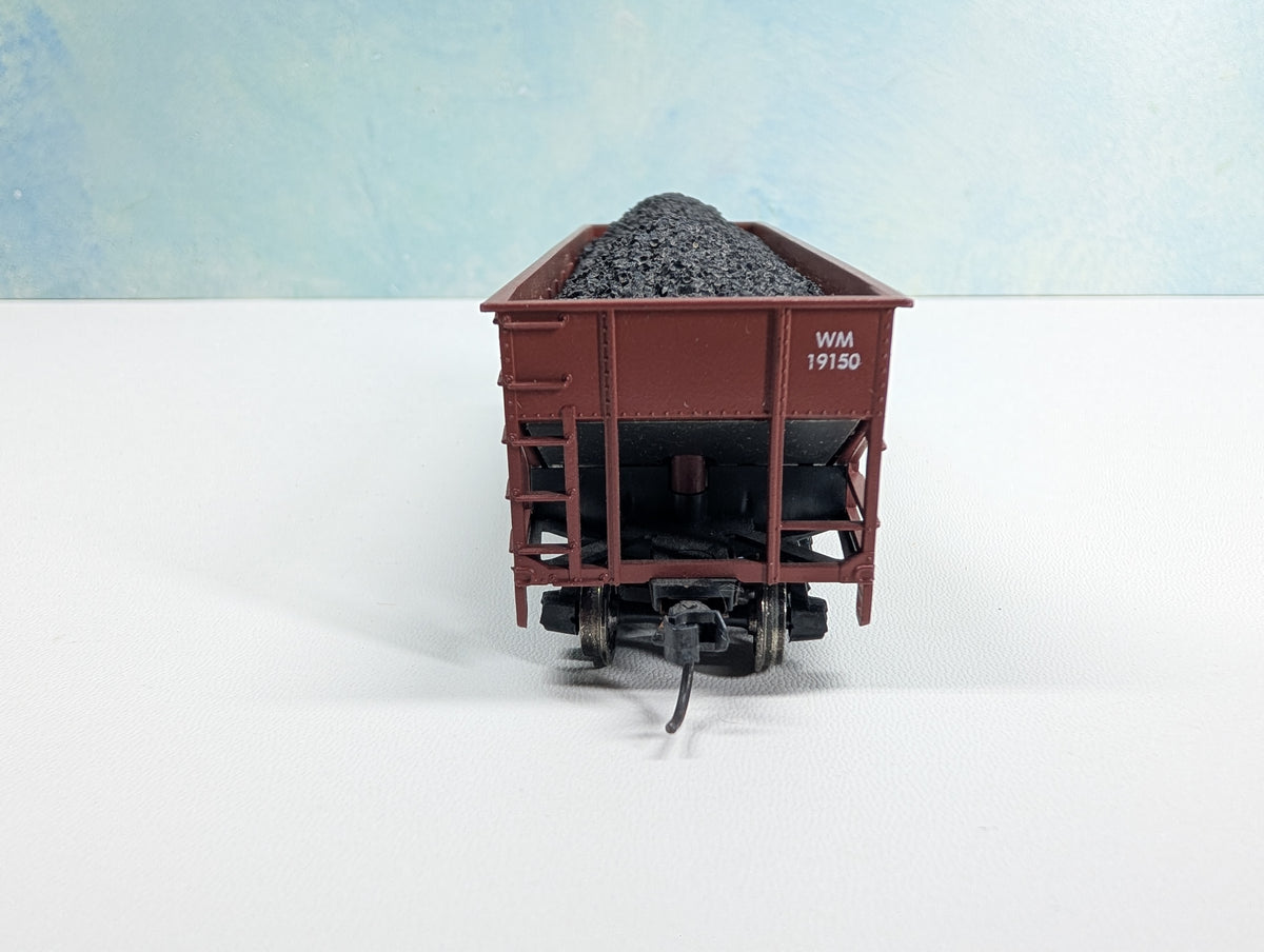 USED Athearn HO Scale Hopper w/ Coal Load Western Maryland WM #19150 Metal Wheels