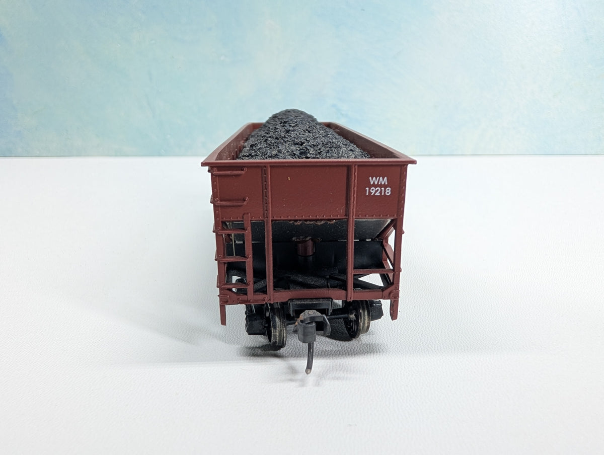 USED Athearn HO Scale Hopper w/ Coal Load Western Maryland WM #19218 Metal Wheels
